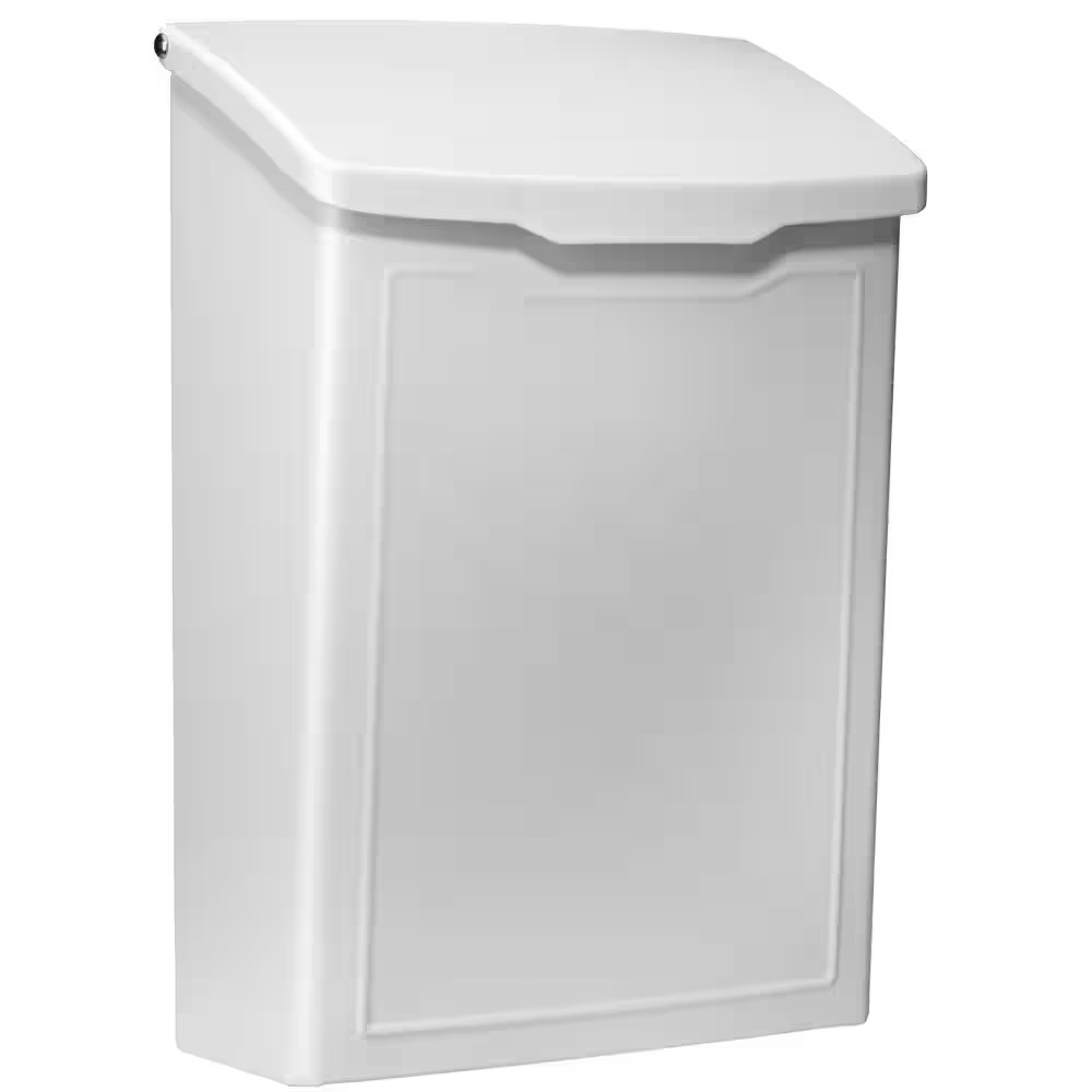Marina White Small Steel Wall Mount Mailbox