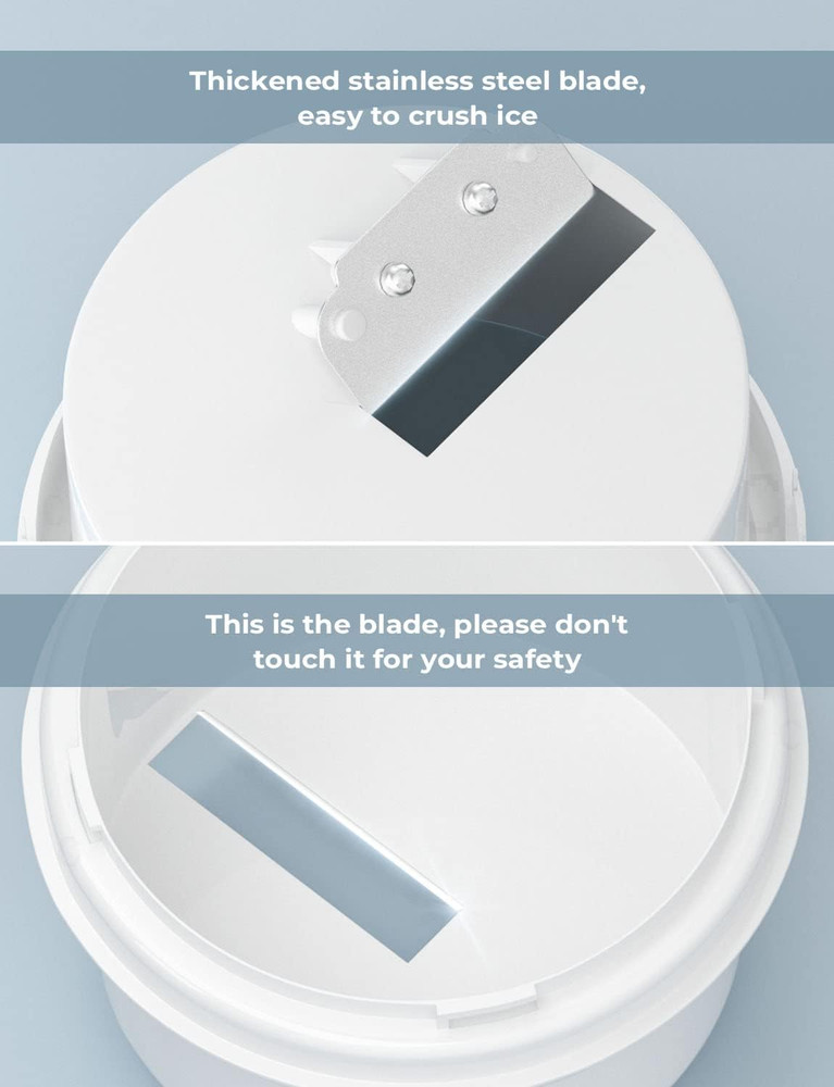 Portable Ice Crusher with Complimentary Ice Cube Trays