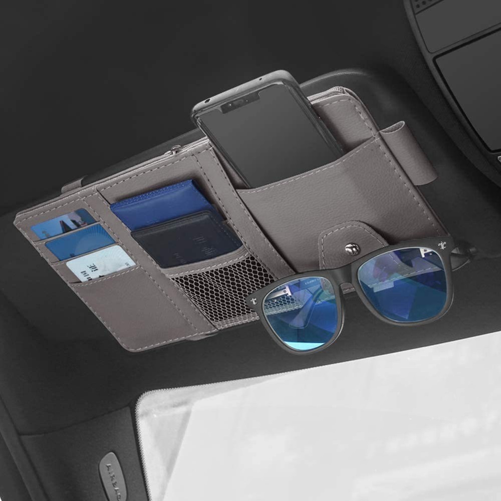 Car Sun Visor Organizer  Auto Interior Pocket Holder for Documents and