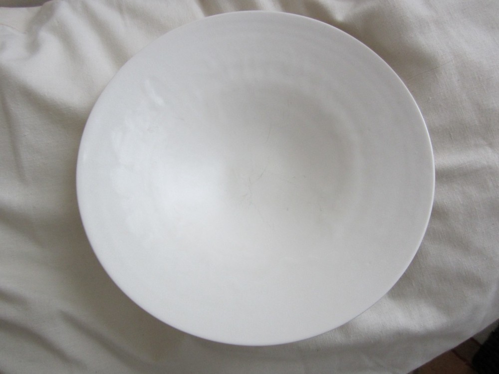 Very Fine, White Matte Smooth Bowl, Handspun Maker Made