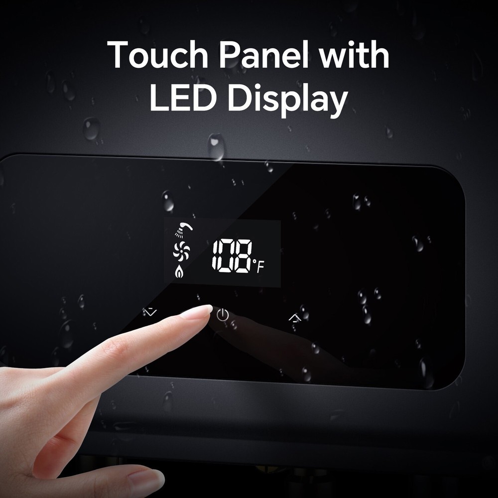 Natural Gas Tankless Water Heater, Indoor Max 5.3 GPM, 130,000 BTU Instant