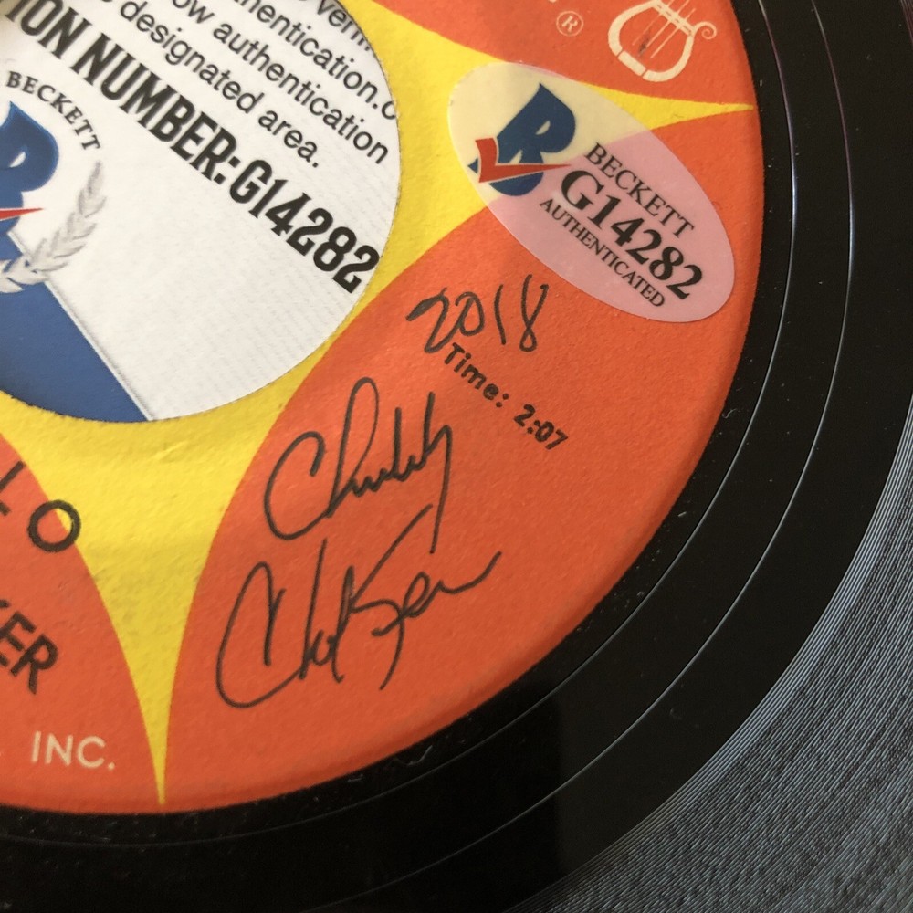 1962 Chubby Checker Parkway Records Auto Signed Single BAS Beckett