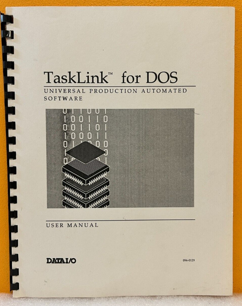 DataI/O 096-0129-003 TaskLink for DOS User Manual.
