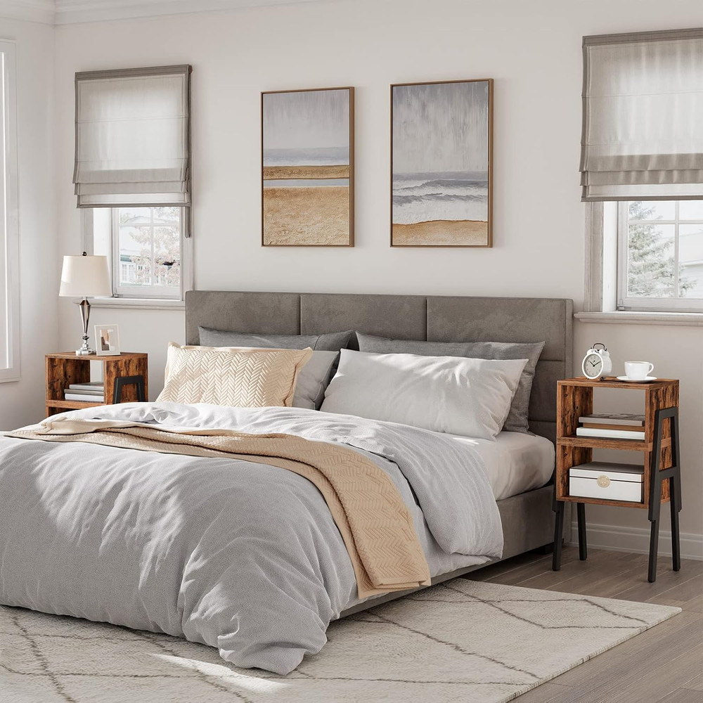 Nightstands Set of 2, Stackable End Table, Side Table, Bedside Tables with Open