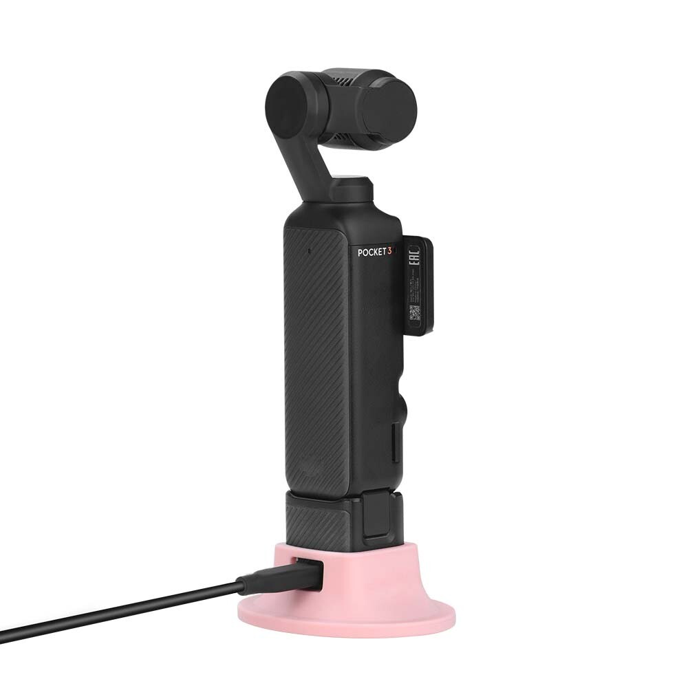 For DJI Osmo Pocket 3 Pink Silicone Desktop Base Fixed Support Bracket Accessory