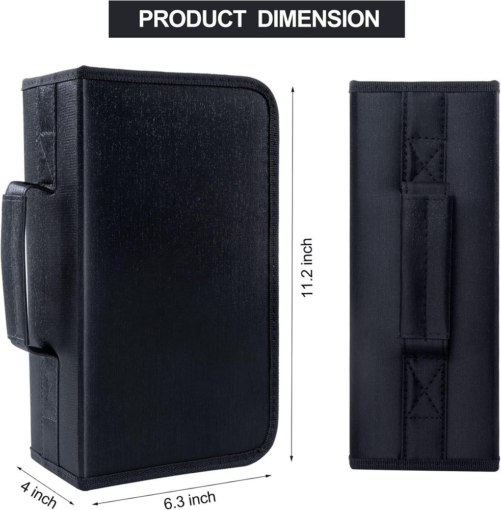 CD/DVD Case Holder, 128 Capacity CD VCD Media Wallet, Storage, Holder, Booklet,