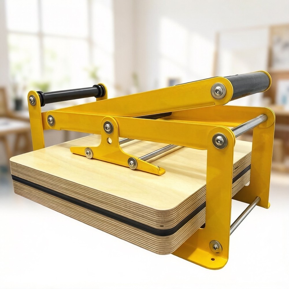 Manual Flat Press Printmaking Machine Art 11x11Inch Pressure Plate Professional