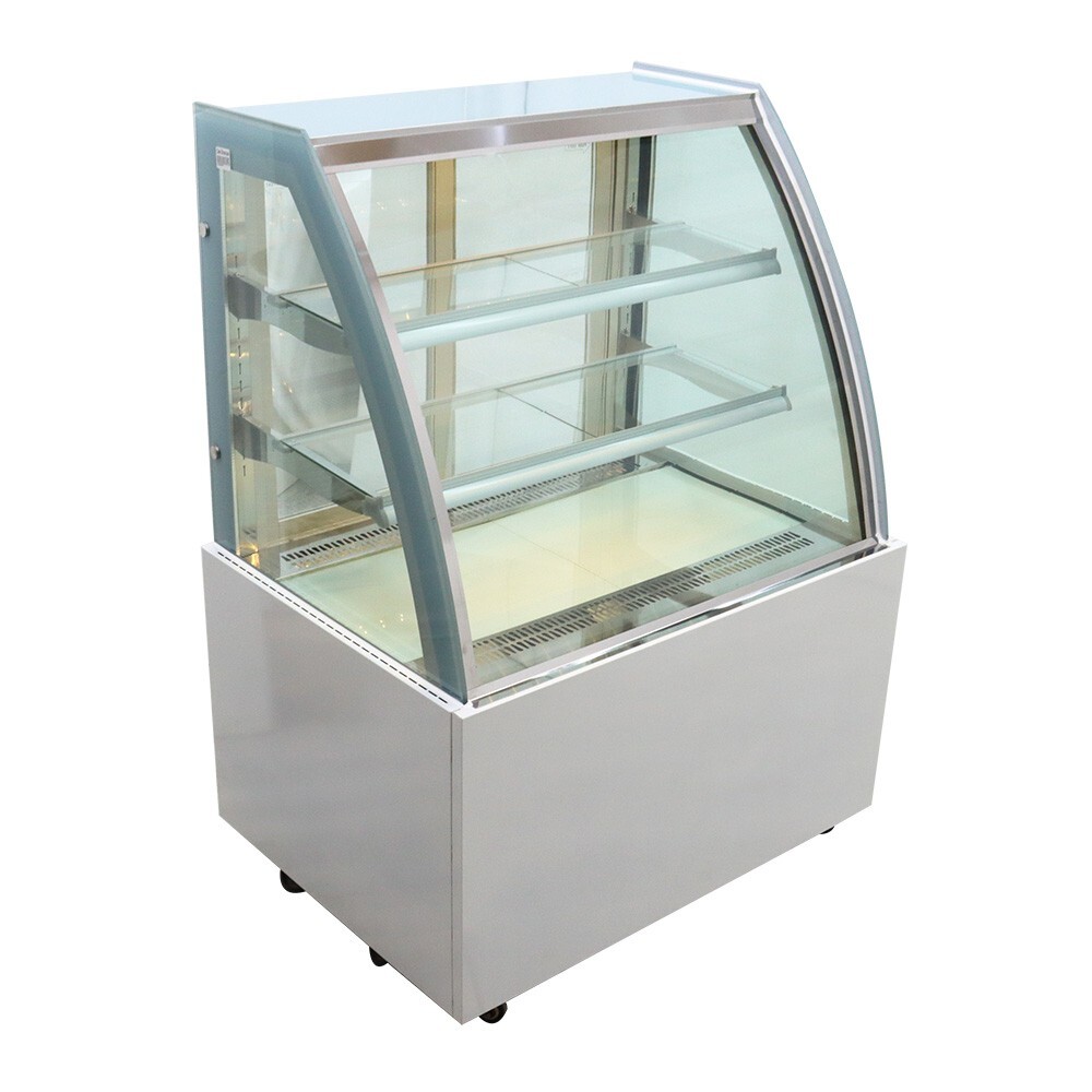 220V Floor 3 Layers Refrigerated Cake Display Cabinet Bakery Showcase