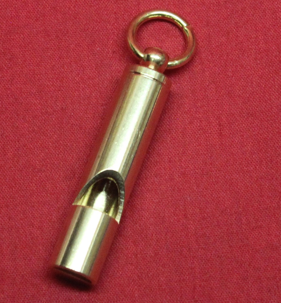 Colt Firearms Small Brass Pendent Whistle