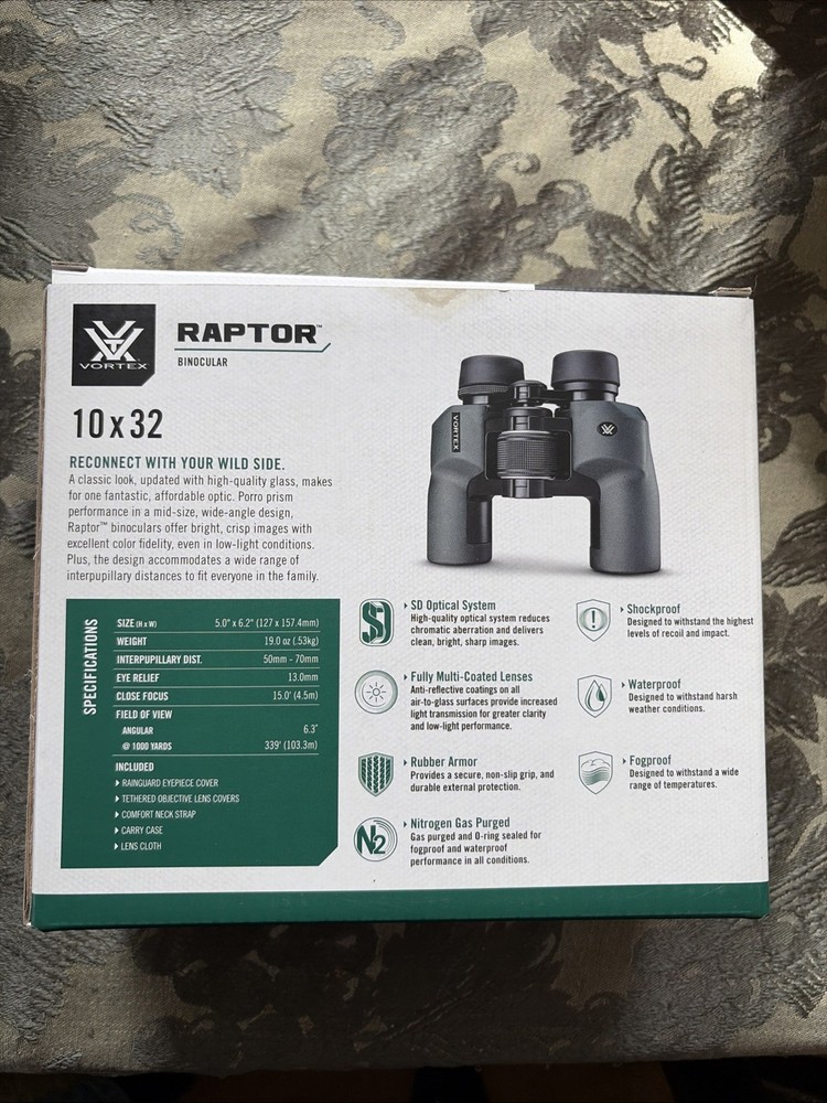 Vortex Raptor 10x 32mm Binocular R310