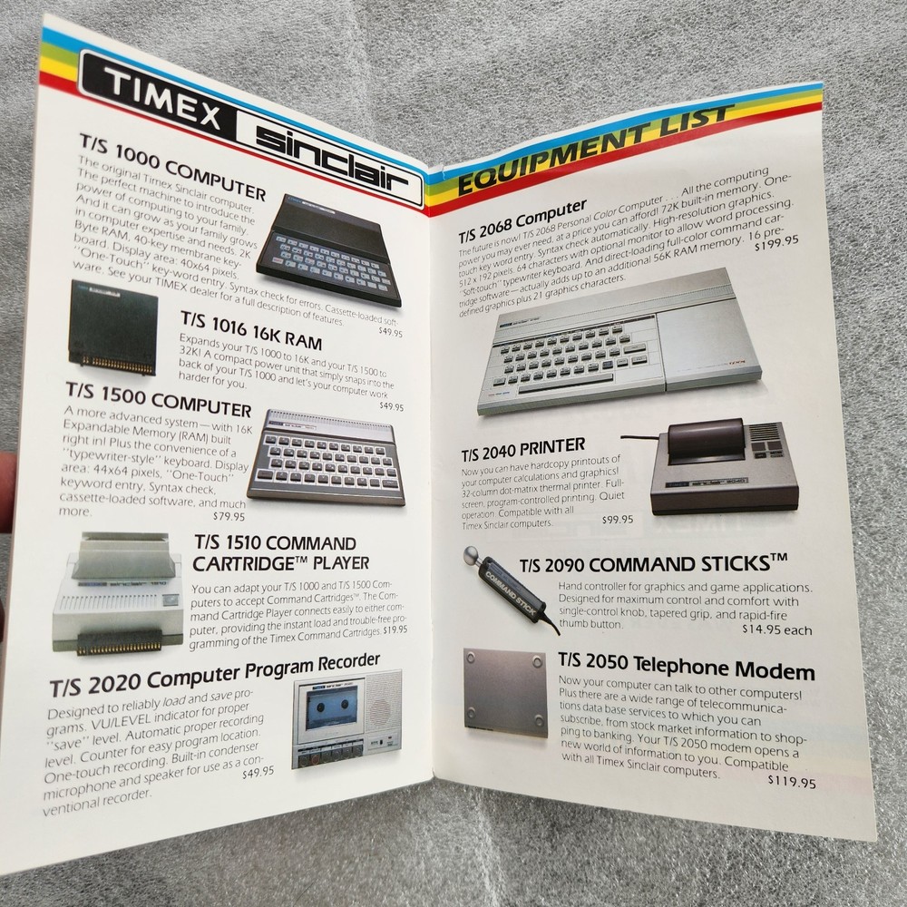 Timex Sinclair 1983 Computer Software Catalog. Winter Issue. Clean Condition