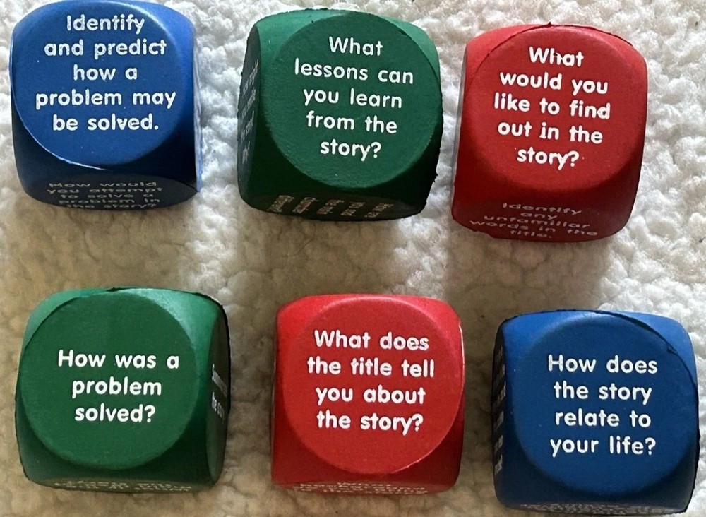 Learning Resources Reading Comprehension Cubes Homeschool Soft Foam Set 6 Guided
