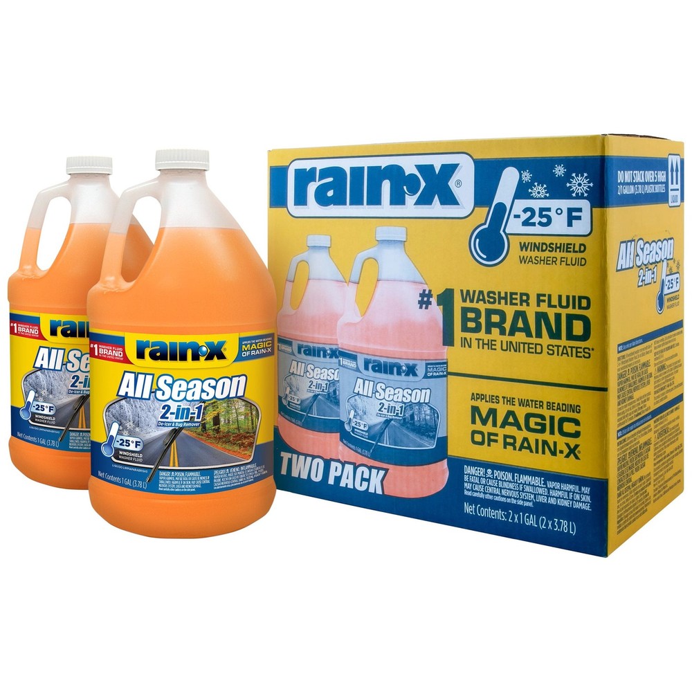 Rain-X Windshield Washer Fluid, 1 gal, 2-pack