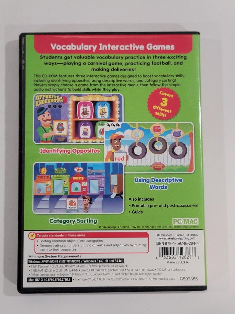 9 Lakeshore Math Reading Science Learning CD-ROM (PC/MAC) Grade Pre-K - K & 1st