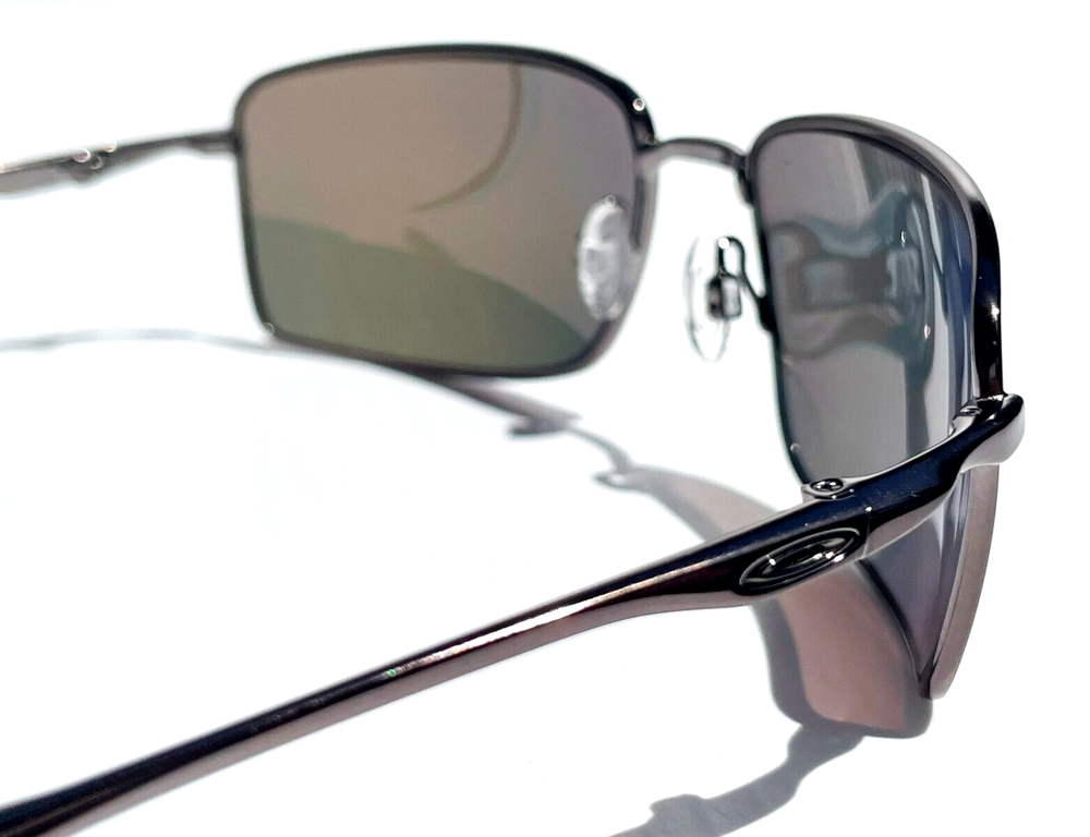 Oakley SQUARE WIRE Titanium Silver w POLARIZED Galaxy Ruby Lens Sunglass 4075