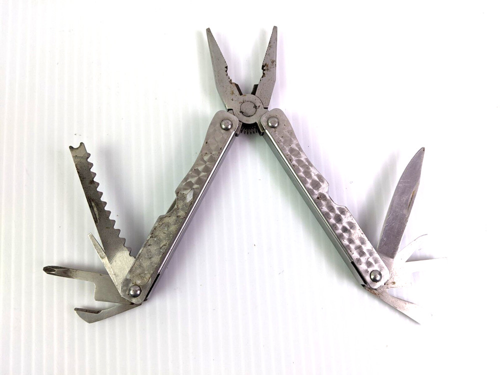 Stainless Steel Multi Tool Silver Folding 10 Function