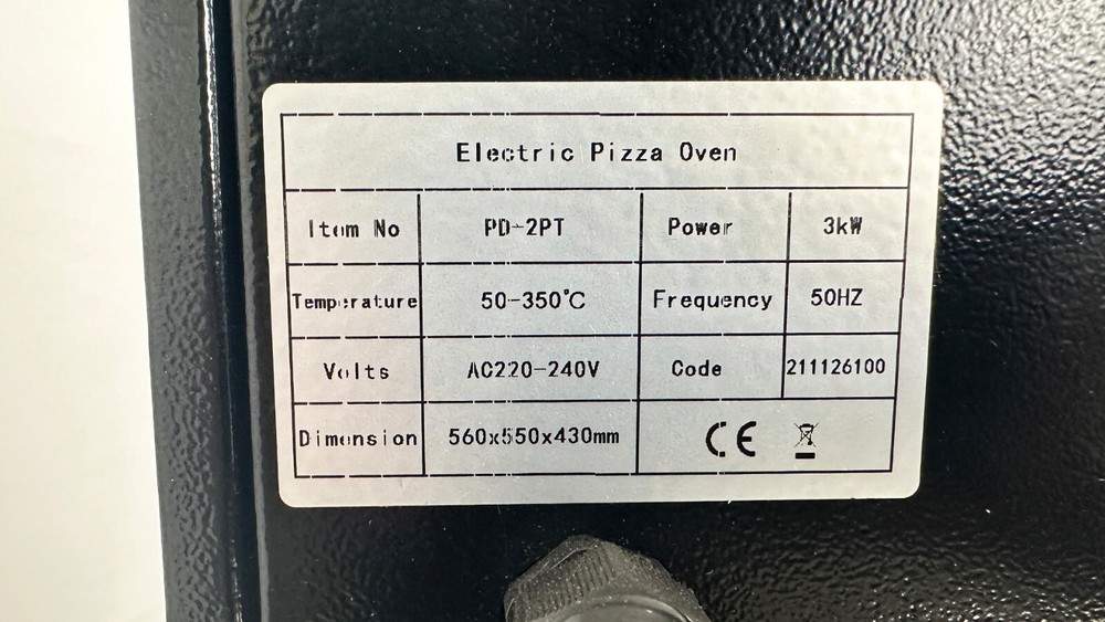 Commercial Electric Double Deck Pizza Oven 3000 W