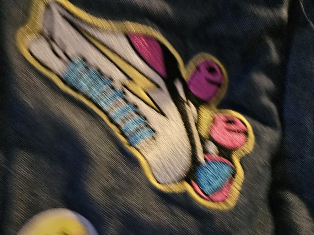 Emojination Backpack In Denim With Multiple Patches
