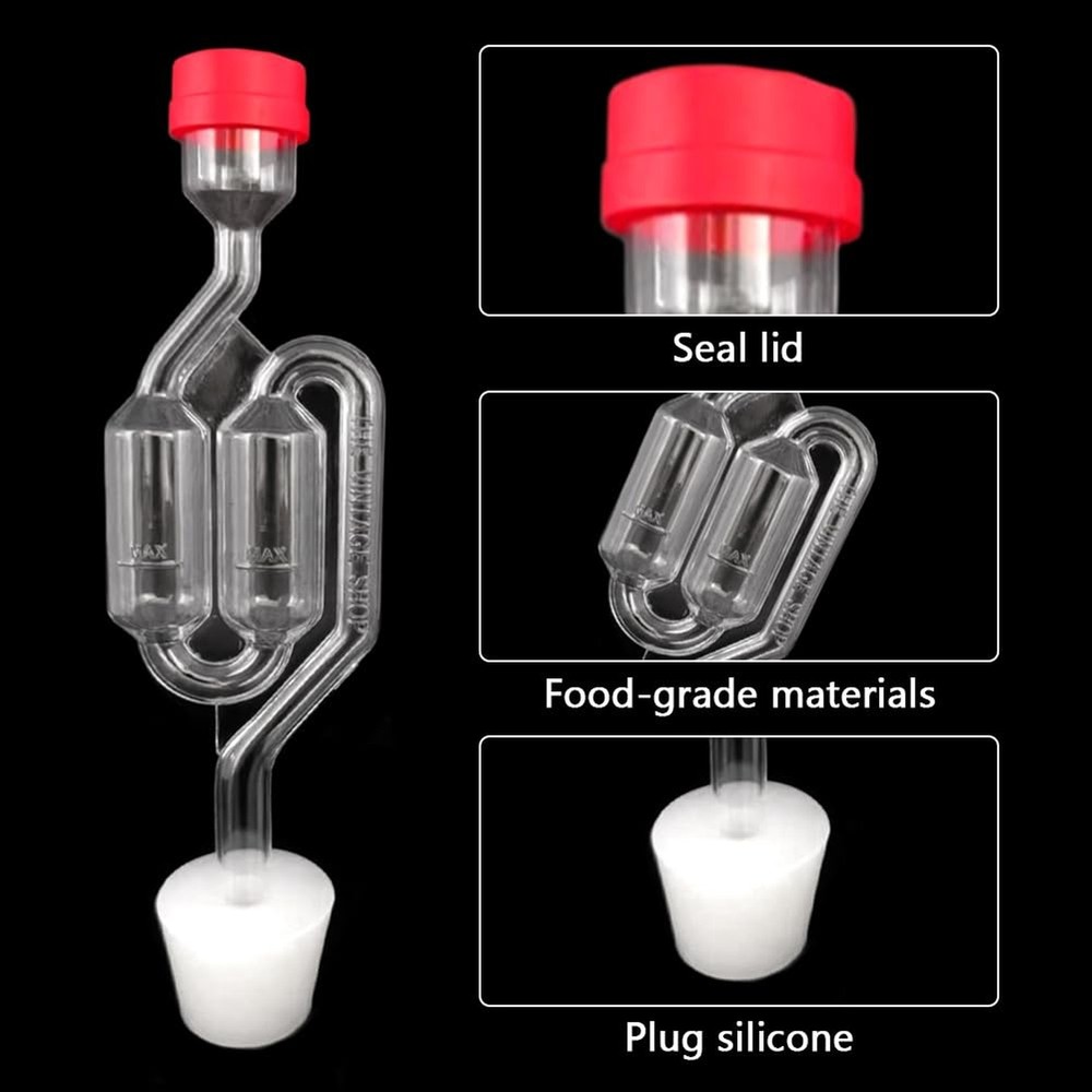 2pcs Fermentation Airlock, Brewing Airlock Plastic, Fermentation Valve Bubble...