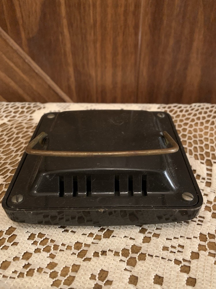 Vintage 4" x 4" Brown Plastic Airguide Temp Humidity Comfort Indicator Table Top