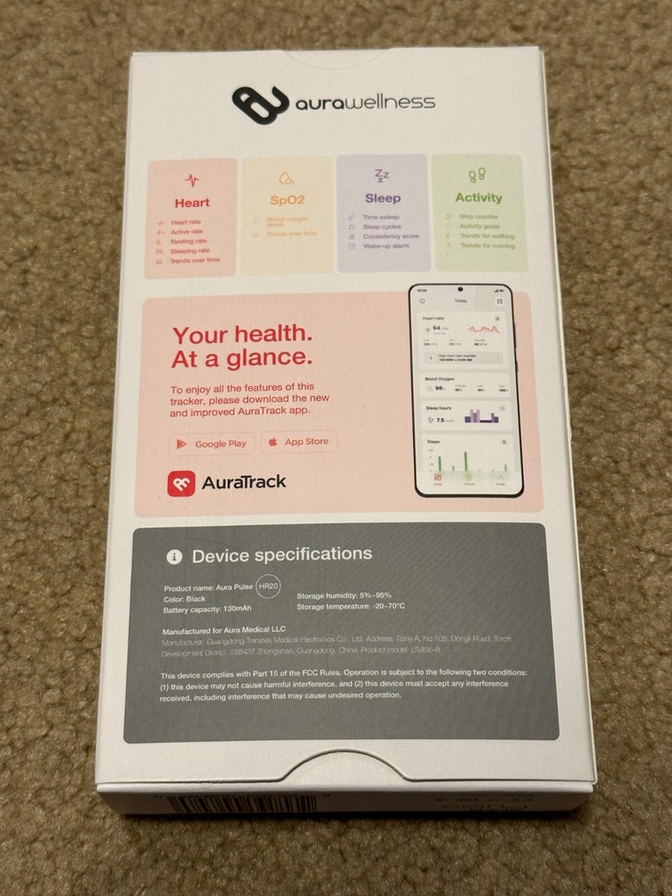 Aura Pulse Advanced Health Tracking Device New
