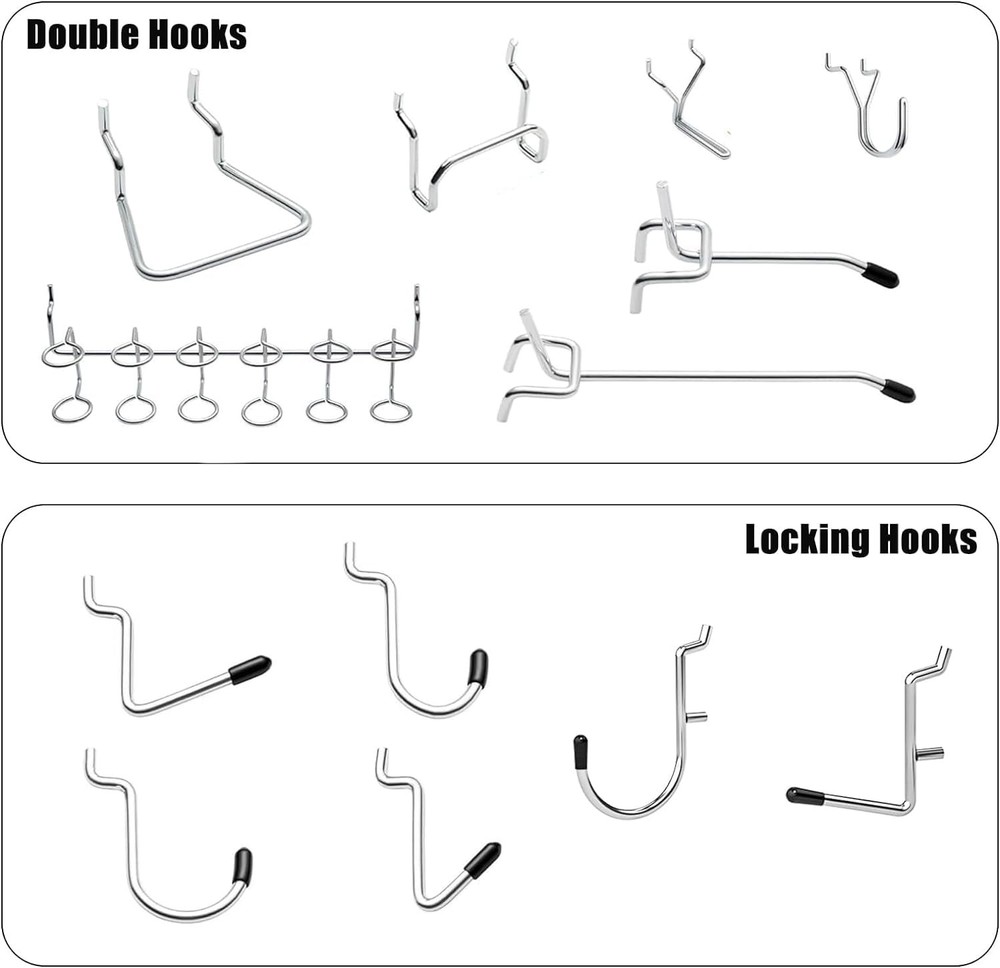 60 Pcs Pegboard Hook Locks for Stopping Hooks from Falling Off Pegboard Hooks