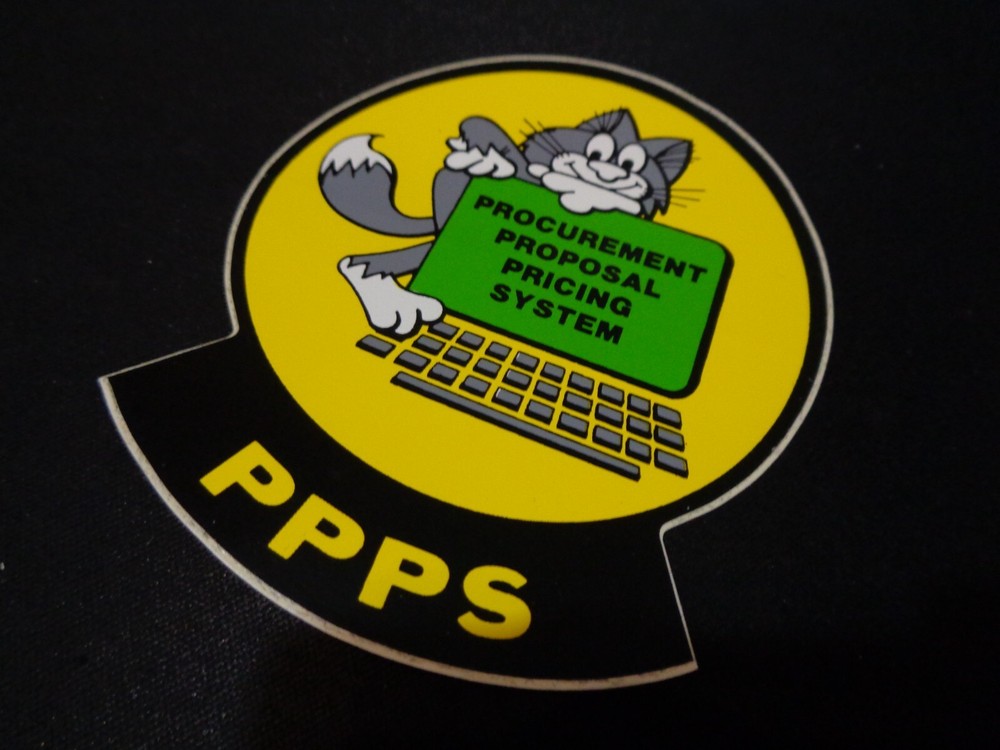 Vintage Grumman Aerospace Sticker PPPS Procurement Proposal Pricing System NEW