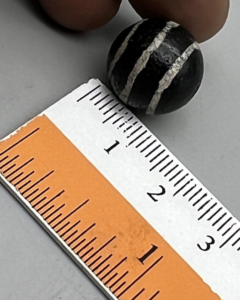 Ancient Burmese pyu Agate Bead Eached Decorated Agate Bead Amulet