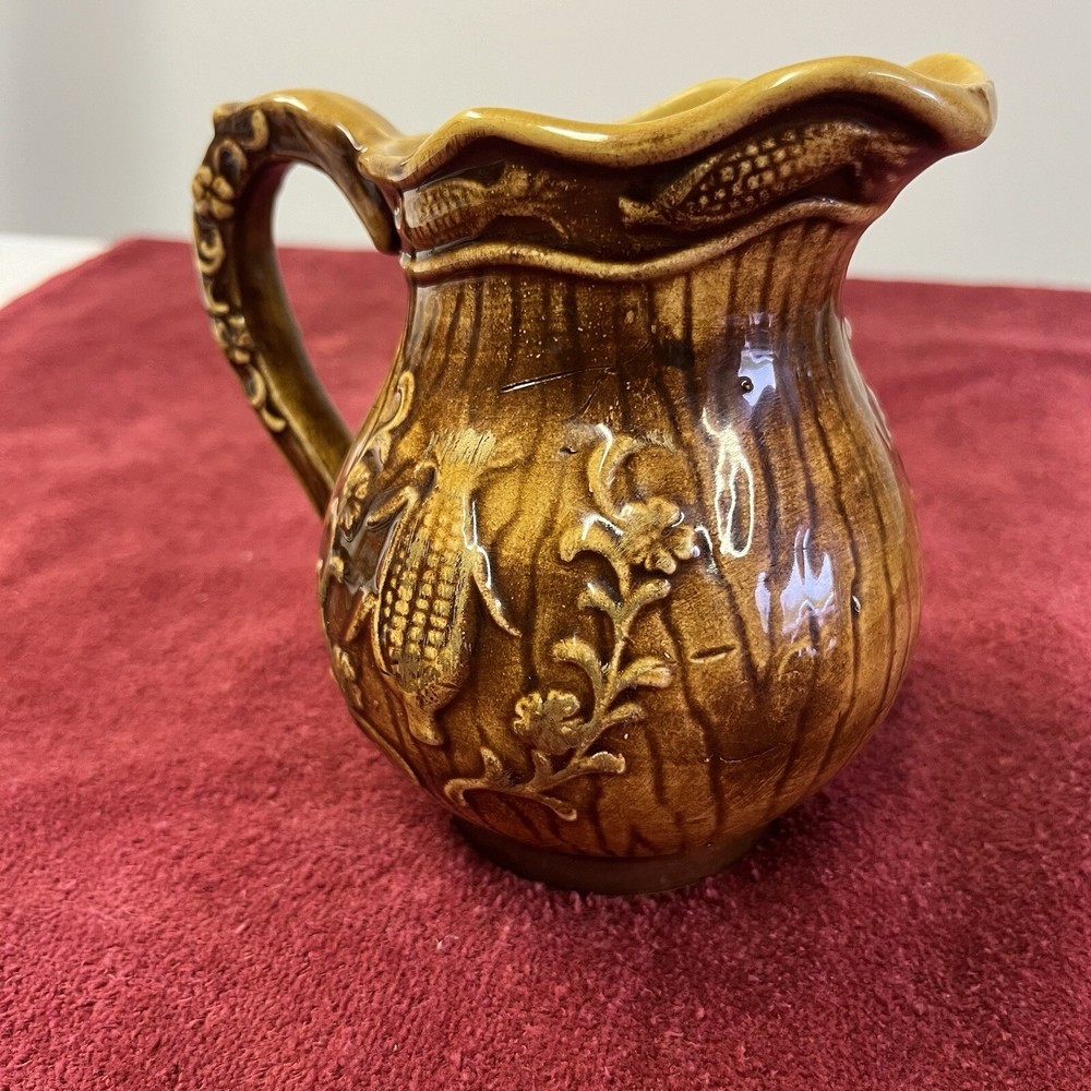 Creamer With Rooster And Corn Cob