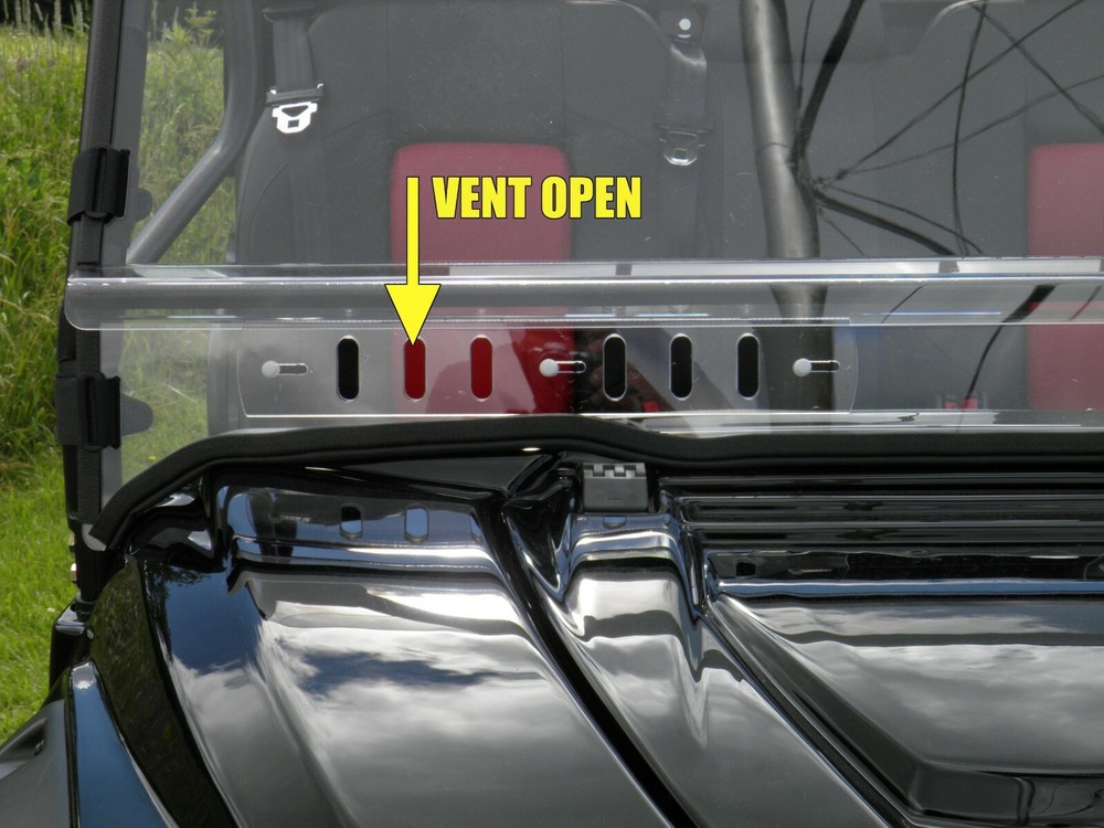 2009-2014 Polaris Ranger Mid Size 2-Pc Vented Windshield with Loop Clamps