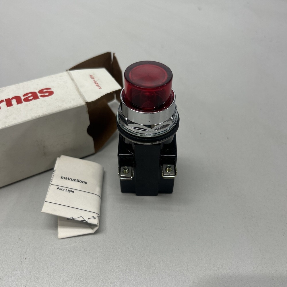 Furnas 52PA4G2 Red Illuminated Pilot Light Indicator Button Siemens