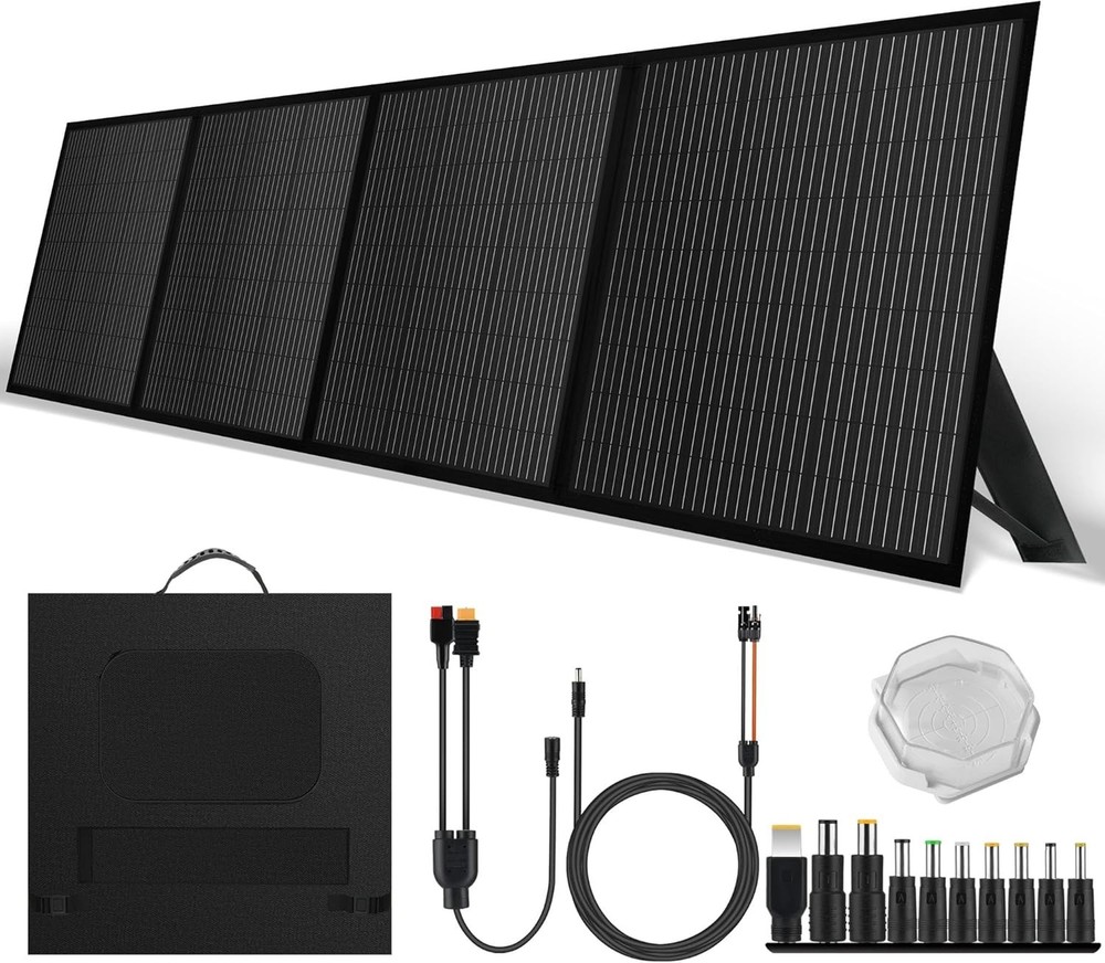 12V 200W Foldable Solar Panel Portable Power Station Outdoor Camping Refurbished