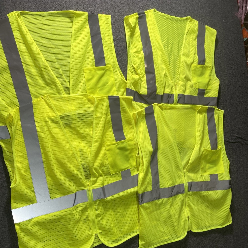 4 Condor 53YL17C High Visibility Vest Construction Yellow Type R Class 2 Medium