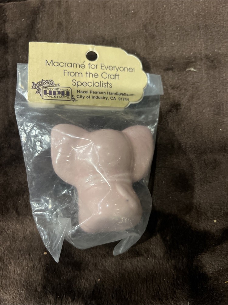 Ceramic Beads For Macrame Pink Elephant