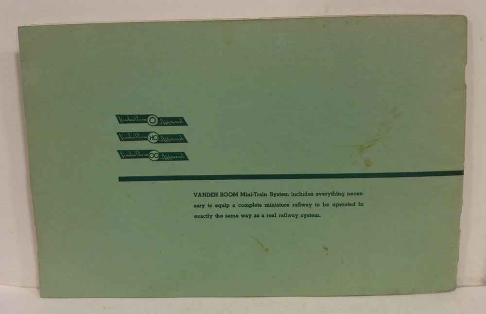 Vanden Boom Mini-Train 1940 Catalog
