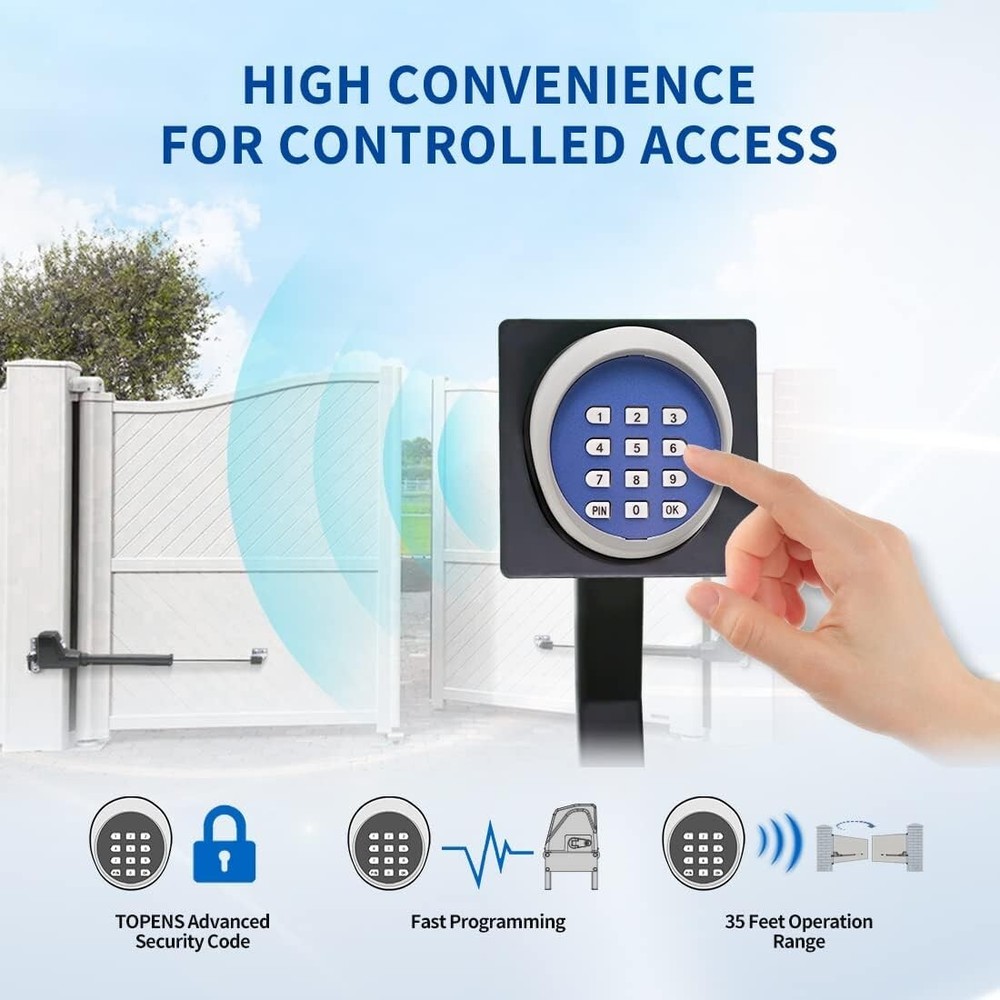 Wireless Keypad for Keyless Gate Entry - Secure Control for Home & Business