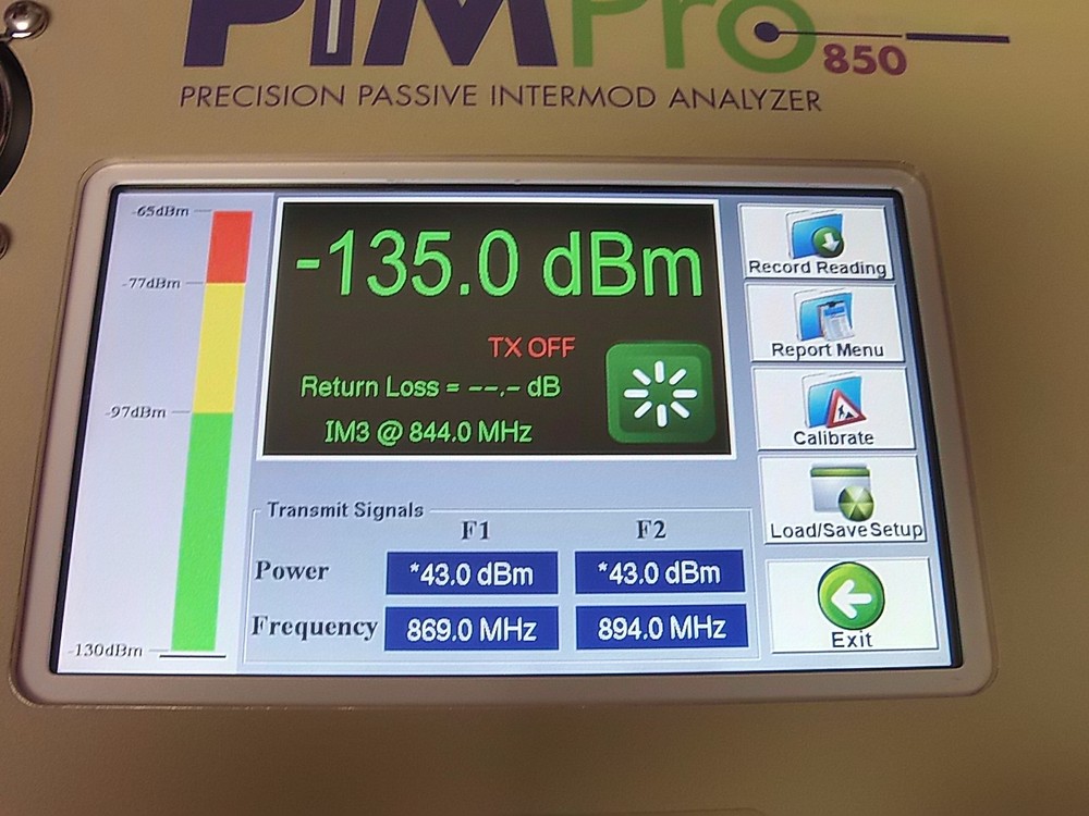CCI PIMPro PIM 850 Precision Passive Intermodulation Analyzer Wireless Tester