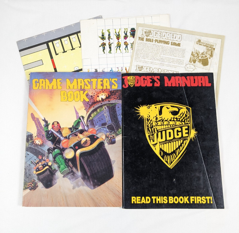 JUDGE DREDD RPG Core/Box Set Incomplete *See Notes* Games Workshop 1985 No Box