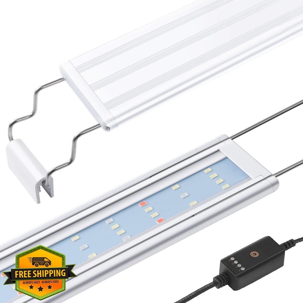 HITOP 12-20in LED Aquarium Light Timer Extendable Brackets Full Spectrum