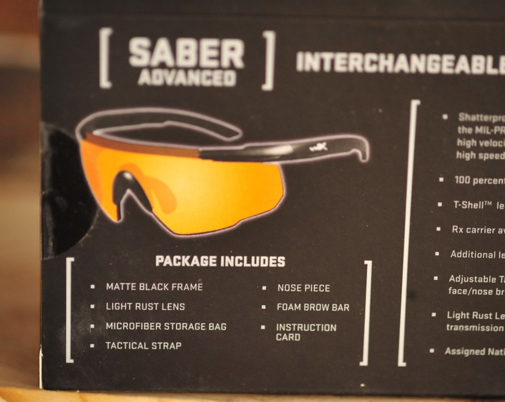 Wiley X Saber Advanced 301 Light Rust Lens Matte Black Frame