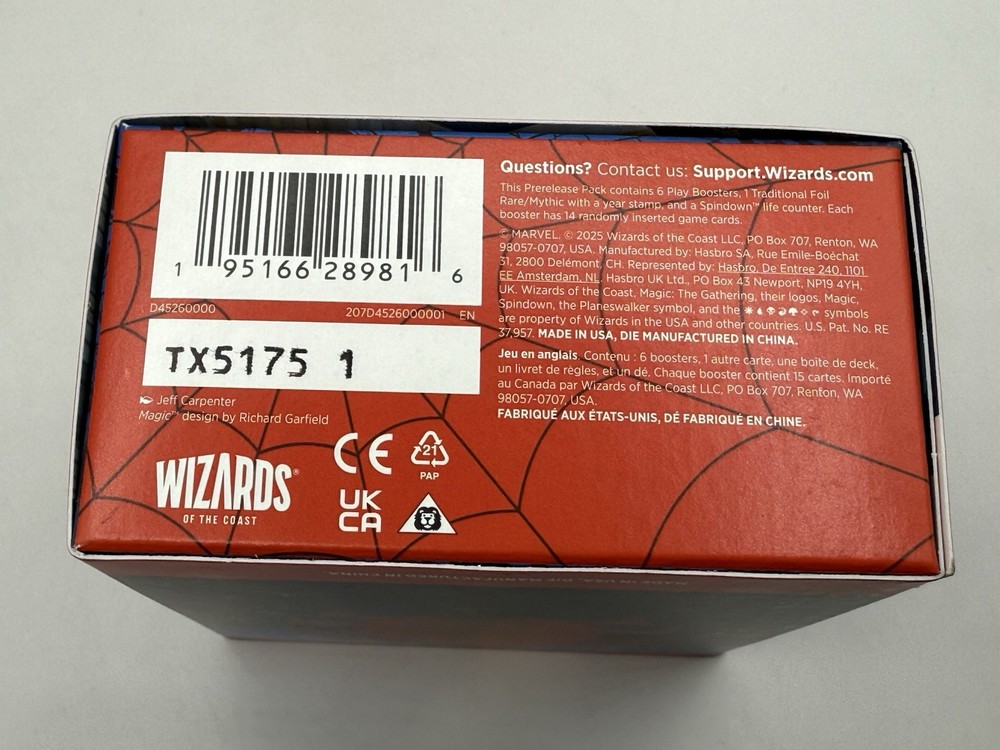 Magic: The Gathering - Marvel's Spider-Man Prerelease Carton New