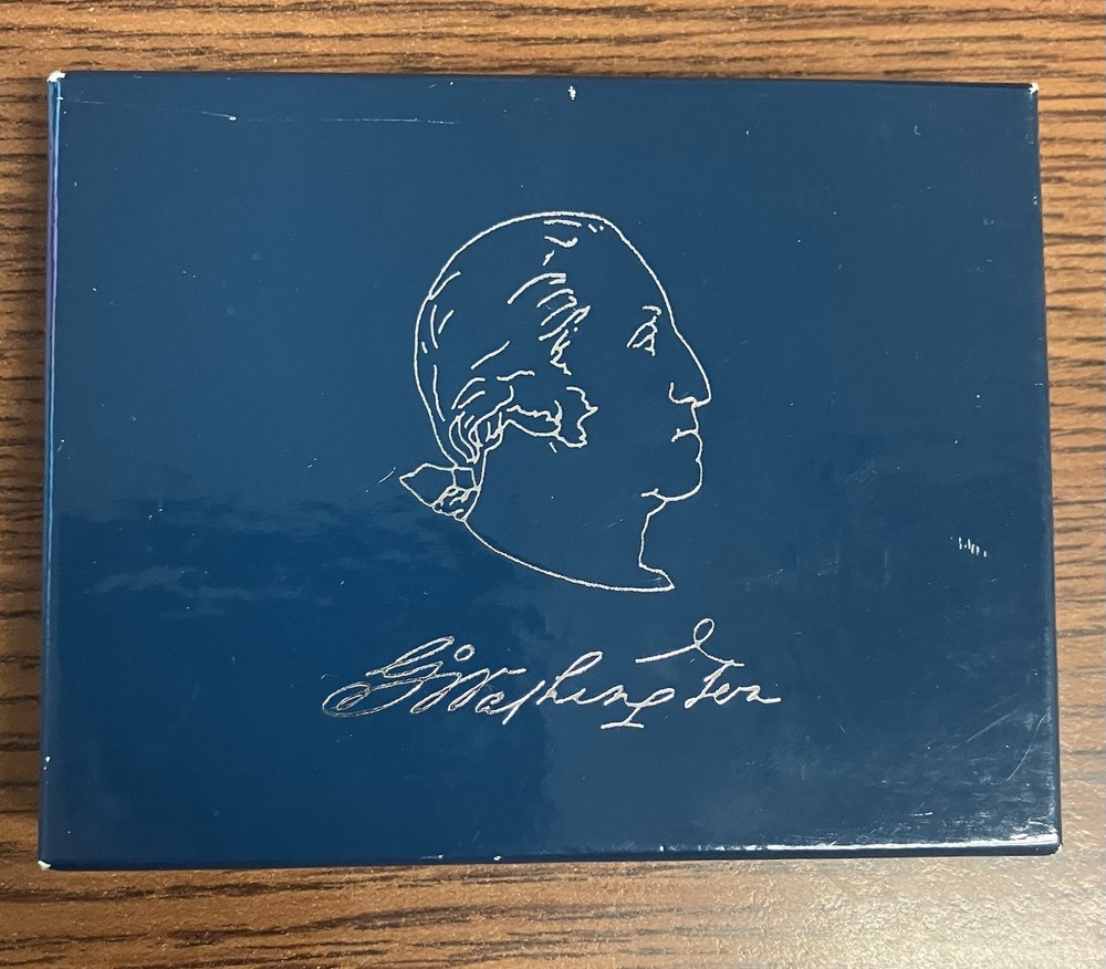 1982 50c Unc Blue Box George Washington Birth Commemorative 250th Commem Half