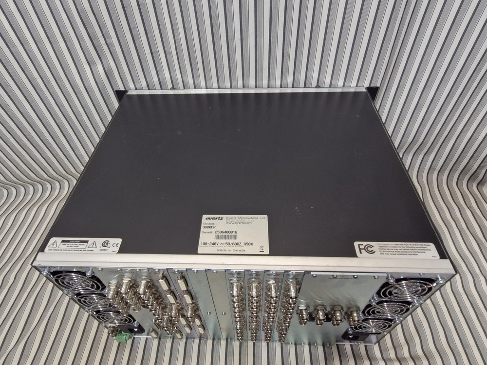 Evertz 3000FR Multi-Image Processor Frame w/ Modules Powers On, Not Fully Tested