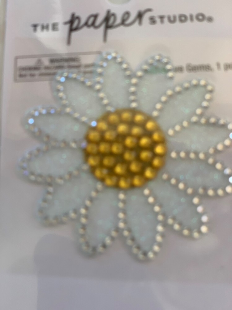 THE PAPER STUDIO STICKER GLITTERED GEMSTONES DAISY