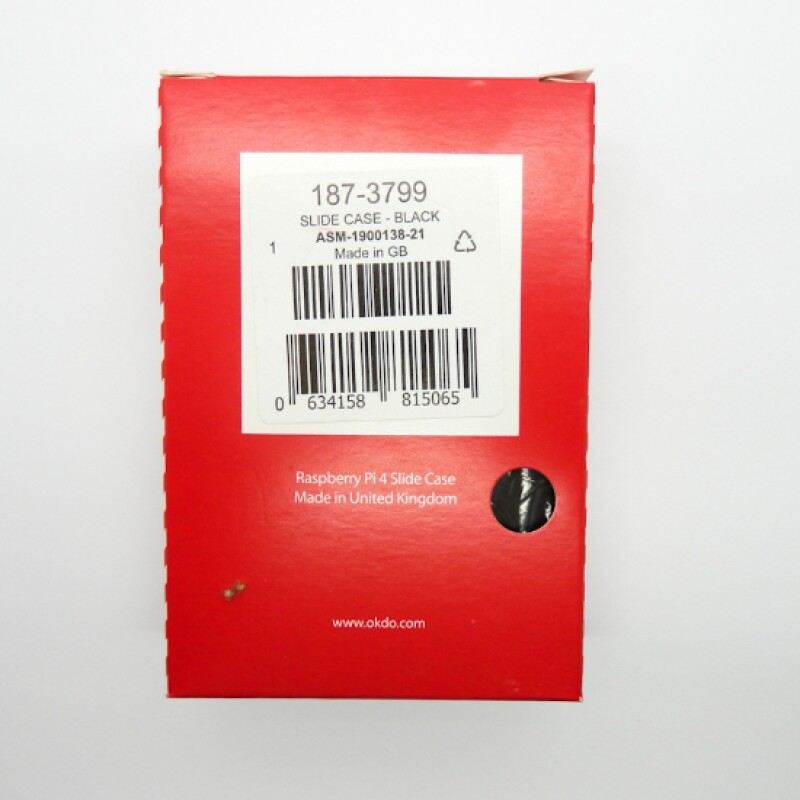 Raspberry Pi 4 Black Slide Case ASM-1900138-21
