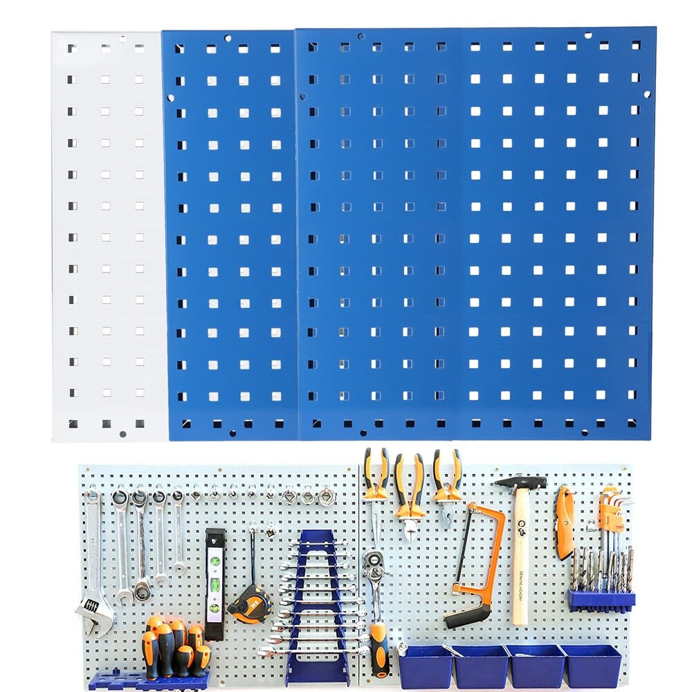 1pc Hanging Panel Wall Pegboard Organizer Shelf Display Rack Holder Garage Use