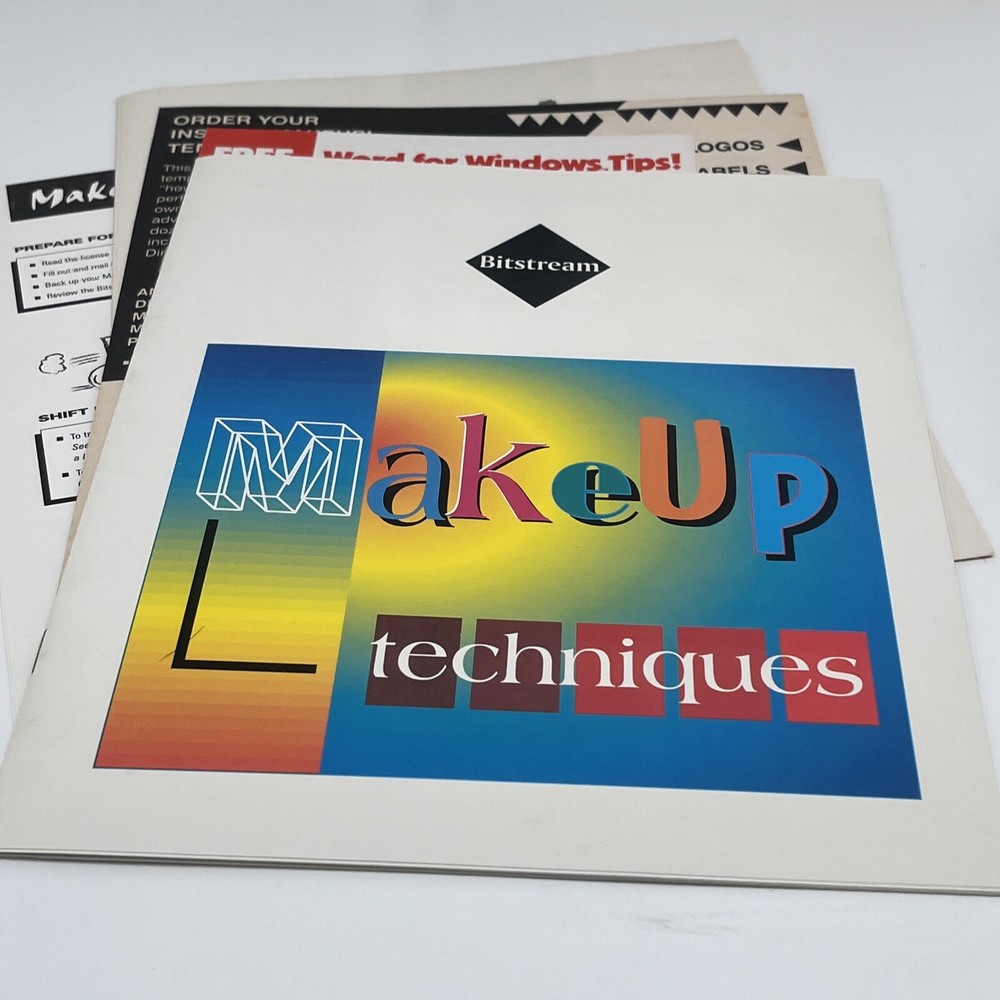 Bitstream Make Up For Microsoft Windows Special Effects For Type Made Easy 1992