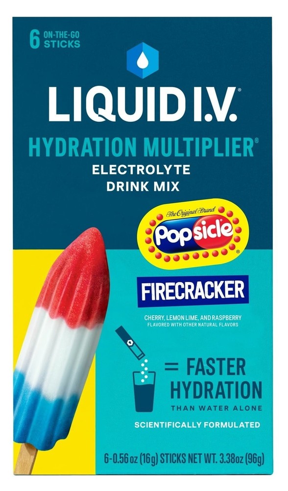 Liquid I.V. Firecracker Hydration Multiplier Electrolyte Drink Mix 6 Pack