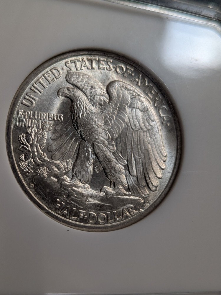 1939-D Walking Liberty Half Dollar NGC MS-65