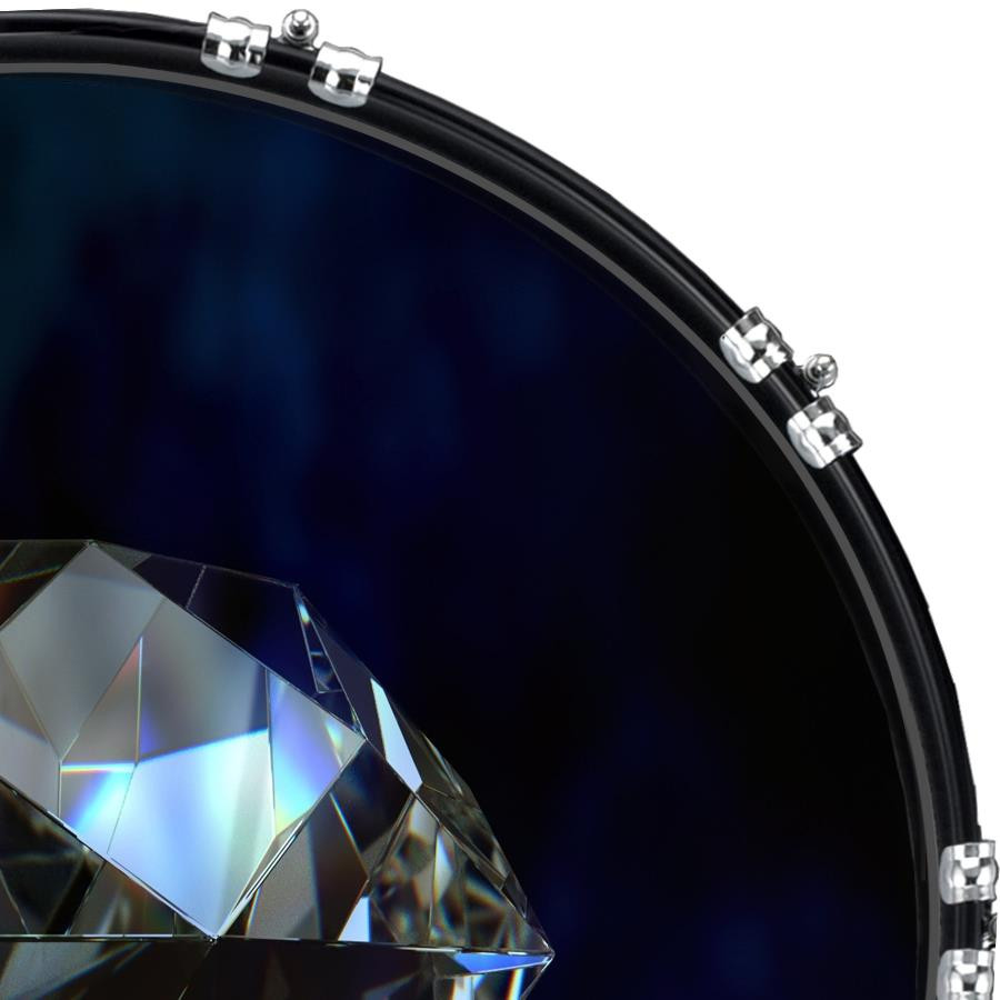 20" Custom Bass Kick Drum Front Head Graphical Diamond 1